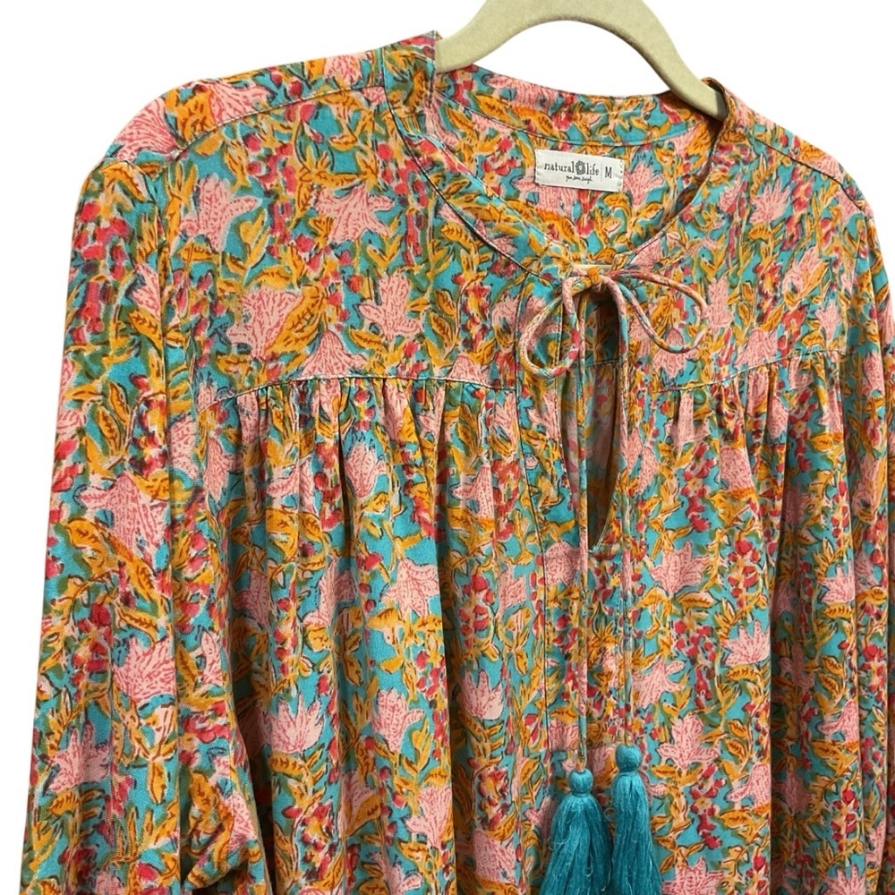 Natural Life Dara Tie Neck Dress Size M - Picture 3 of 7